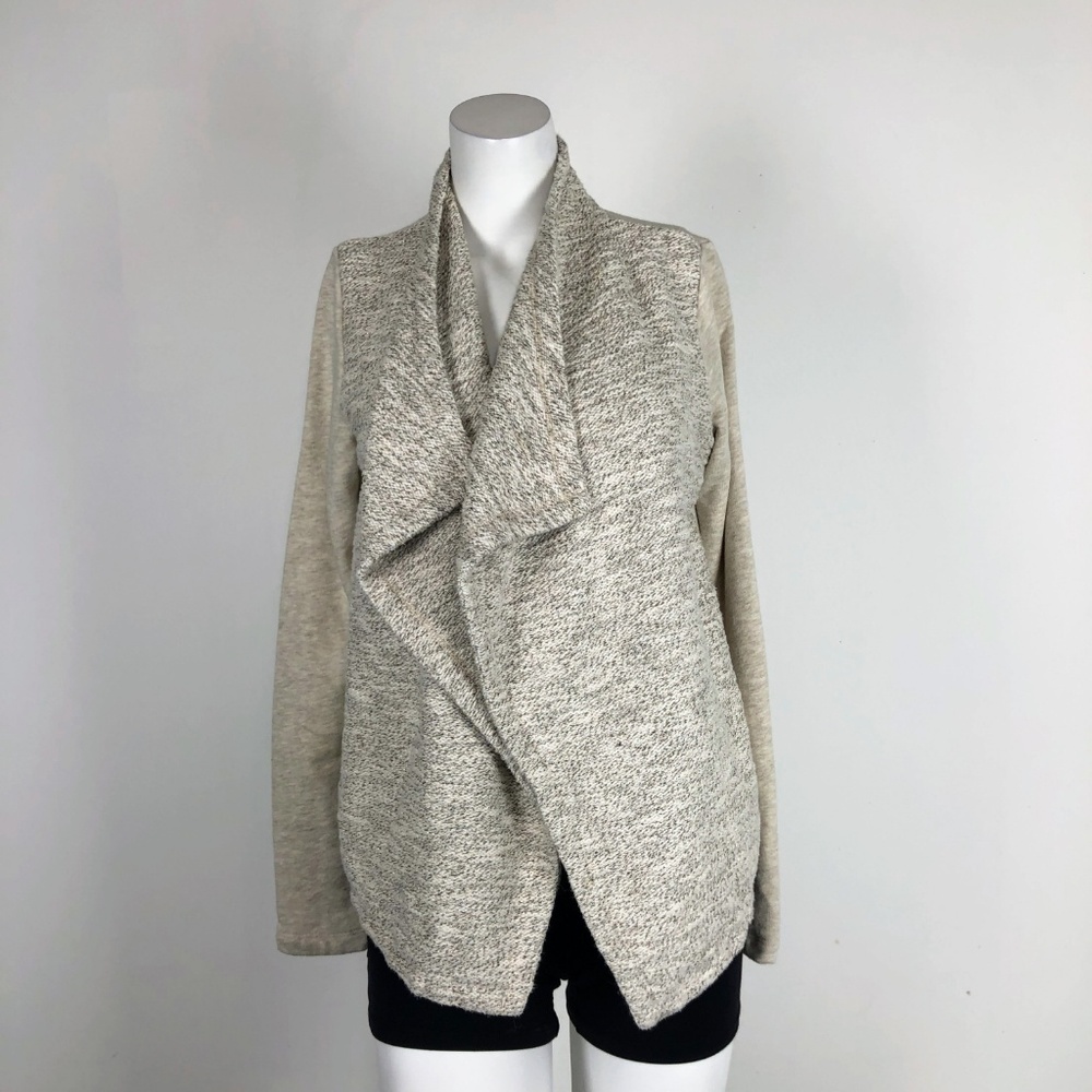 Lucky Brand Metallic Wrap Jacket Gold Cream Blazer - Picture 6 of 8